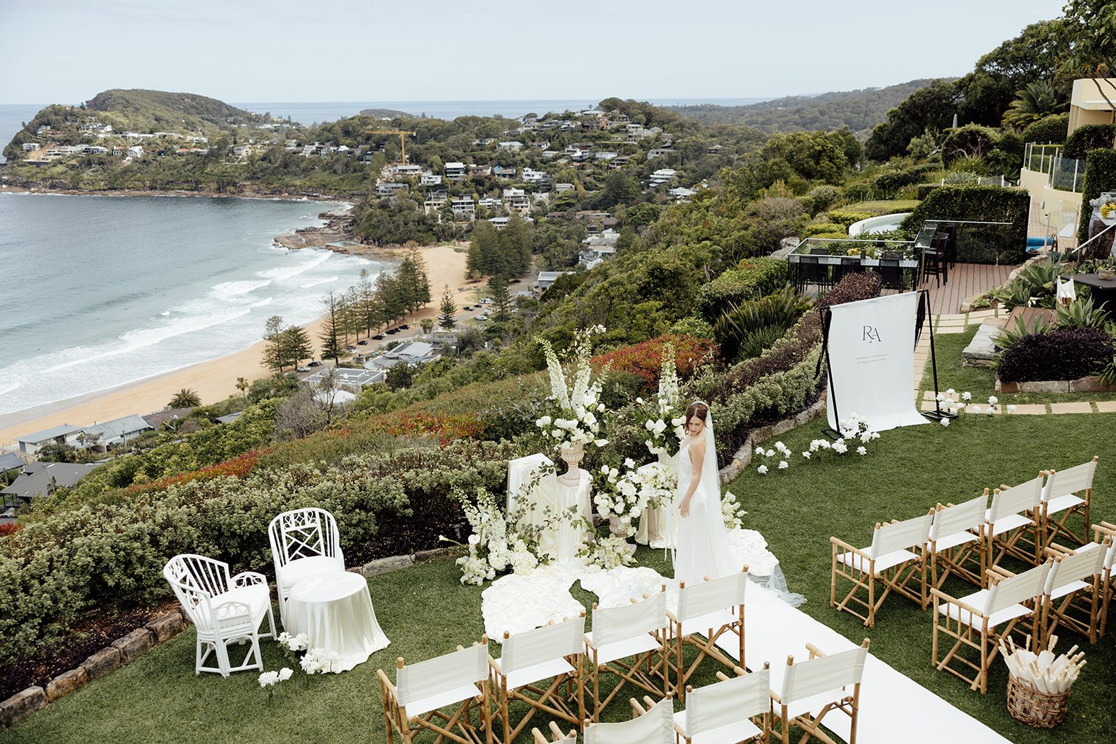 Wedding ceremony at Jonah's restaurant boutique hotel